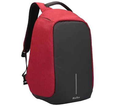 Mochila Antirrobo KOLKE KVM-245 Tela Impermeable Puerto USB - Rojo - Tienda Universo
